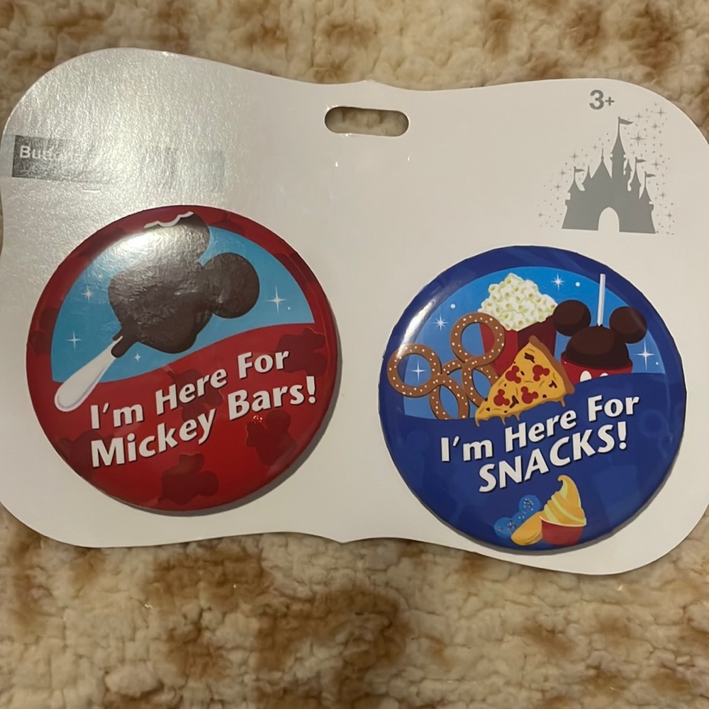 Disney Parks Button Set - SNACKS